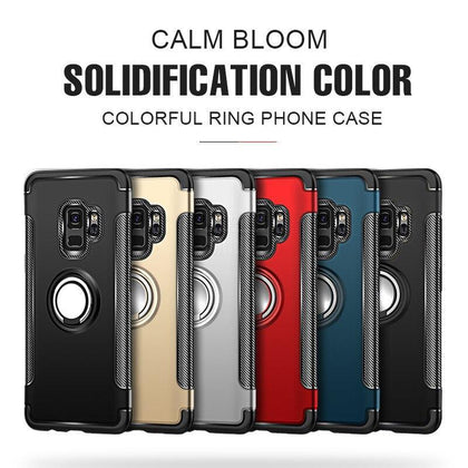 Luxury Armor Magic Ring Case For Samsung Galaxy S7 Edge Note 9 S9 S8 Phone Case For Galaxy S9 S8 Plus Holder Shockproof Case