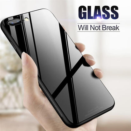 ZNP Luxury Tempered Glass Phone Case For iphone 6 6s 7 Plus 8 Slim Back Glass Cover Cases For iphone X 8 7 Plus 6 6s Case Shell