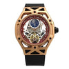 Ouyawei Men Automatic Mechanical Watch Luxury Brand Tourbillon Wristwatch Male Clock Am/Pm Moon Phase Function Relojes Hombre
