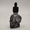 30Ml Skull Bottle 30Ml Frosted Black Skull Shape Glass Dropper Bottle With Child Proof