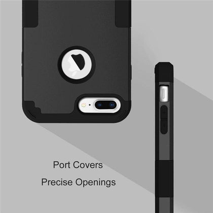 Luxury Hard PC Case For iPhone 7 8 6 6s Plus Case For iPhone Xs X 5 5s SE 360 cases Silicone 3 in 1 Anti Shock Capa Armor Cover