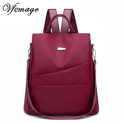 Vfemage Anti Theft Backpack Women Multifunction Backpack Female Oxford Bagpack School Bags for Girls Daypack Sac A Dos mochila