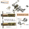 Probrico Stainless Steel Entrance/Privcy/Passage Door Lock Brushed Nickel Door Knob Door Handle Dl12061Sn