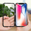 Luxury Magnetic Adsorption Case For Iphone X 8 7 Plus Tempered Glass Back Built-In Magnet Case For Iphone 7 8 Metal Bumper Cover