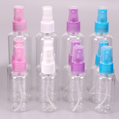 1PC 30ml 50ml 100ml Random Color Travel Transparent Plastic Perfume Atomizer Small Empty Spray Refillable Bottle