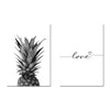 Nicoleshenting Pineapple Wall Art Canvas Posters Prints Nordic Love Quote Paintings Black White Wall Picture For Living Room