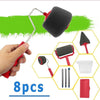 5/8Pcs/Set Paint Runner Pro Roller Flocked Edger Brush Set Diy Hand Tools Home Decoration Room Wall Paintting Paint Tool Set