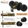 Probrico Stainless Steel Black Door Lock Entrance/Privcy/Passage/Deadbolt Locker Key/Keyless Security Door Knob Handle Dl607Bk