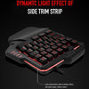 Wired Single Hand Gaming Keyboard Usb Professional Desktop Led Backlit Mechanical Feel Keyboard Ergonomic With Wirst For Games