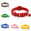 Sale 1Pc New Adjustable Dot Printed Little Dog Collars Cat Puppy Pets Supplies With Bell 6 Colors