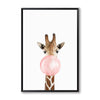 Bubble Chewing Gum Giraffe Zebra Animal Posters   Canvas Art Painting Wall Art Nursery Decorative Picture Nordic Style Kids Deco