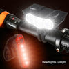 Waterproof Bike Light 3Xt6 Led Front Bicycle Headlight 4 Modes Safety Night Cycling Lamp+Rechargeable Battery Pack+Charger