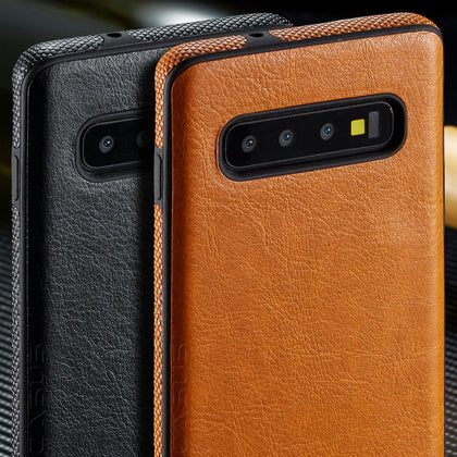 For Samsung Galaxy S10 Plus case   Luxury Vintage PU Leather Back Ultra Thin Case Cover for Galaxy S10 e E Galaxy S10  Case