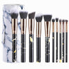 Professional 10Pcs Marble Makeup Brushes Set Soft Foundation Powder Eyeshadow Brush Beauty Marble Make Up Tools With Cylinder
