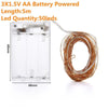 2M5M10M Strip Light Led String Lights Cooper Wire 3Aa Battery Christmas Light For Garland Holiday Fairy Wedding Party Decoration
