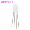 10Pcs-1000Pcs Dc5V Pl9823 F5 5Mm F8 8Mm Round Rgb Led P9823 Chipset Inside Rgb Full Color Frosted Led Chips
