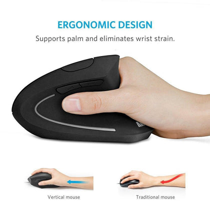 CHYI 5th Gen Vertical Mouse Series 6 Button USB Optical Healthy Wrist Rest Ergonomic Computer Mice Gaming Mause For Laptop Gamer