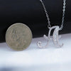 Us Stockuloveido Necklace Pendant Letter A B C D E F G H I J K L M N O P Q R S T U V W X Y Z Silver Color Zirconia Jewelry Nl025