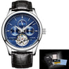 Lige Fashion Business Mens Automatic Watch Leather Waterproof Mechanical  Watch Mens Tourbillon Sport Watches Relogio Masculino
