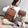 Fashion 2 Pcs/Set Leather Women Backpacks For Teenagers Female Back Pack Large Capacity Pu Travelling Bags Vintage School Bag