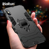 Ihaitun Luxury Ring Holder Case For Iphone Xs Max Xr Cases Armor Military Protector Back Cover For Iphone X 7 8 Plus Phone Cases