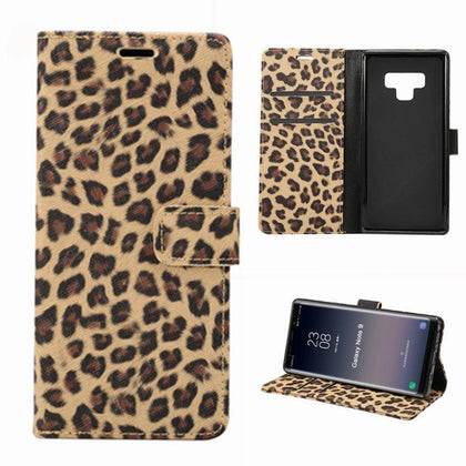 For Samsung Galaxy Note 8 9 Case Leopard PU Leather Card Holder Cover For S7 edge S8 S9 plus S10 e Wallet Flip Stand Coque Capa