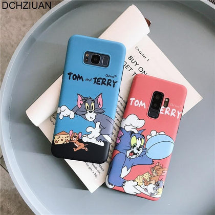 DCHZIUAN Cute Cartoon Jerry Tom Phone Case For Samsung Galaxy Note 8 Note 9 S8 S9 Plus S10 Case Silicone Soft Back Cover Fundas