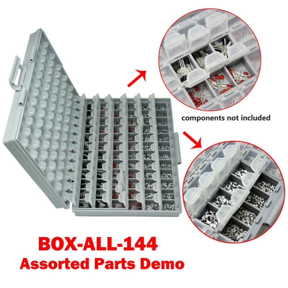 Aidetek Smd Storage Box Plastic Case Surface Mount Resistors Capacitors Well Small Compartment Tiny Organizer Toolbox Box Storag