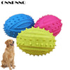 Onnpnnq Pet Small Dog Treats Rugby Puppy Interactive Toy Ball Cat Toy For Large Dog Chew Hedgehog Toy Tooth Cleaning Bite Ball (White 9.5X9.5Cm)
