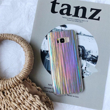 DCHZIUAN Laser Mirror Case For Samsung Galaxy S8 S9 Plus Note 8 Phone Case Glitter Bling Soft Cover For Samsung S8 Plus Case 