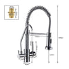 Kitchen Faucets Torneira Para Cozinha De Parede Crane For Kitchen Water Filter Tap Three Ways Sink Mixer Kitchen Faucet Wf-0192 (Chrome)