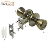 Probrico Antique Bronze Tulip Shape Door Locks Security Interior Mortic Door Handle For Bathroom Bedroom  Laundry Children'Room