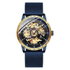 Ik Colouring Mens Watches Mesh Braided Stainless Steel Band Automatic Mechanical Male Clock Skeleton Steampunk Relogio Masculino