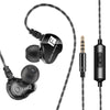 2018 New Fashion Fonge F4 Wired Earphone Bass Heavy Dual Driver Stereo Hifi Earphones Sport Music Earbud With Mic For Smartphone