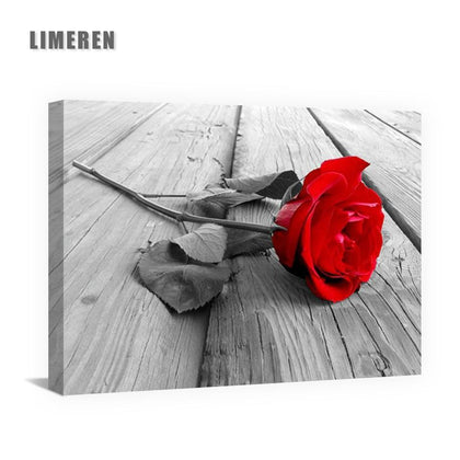 13 styls Red Gray Flowers Street Landscape Art Pictures Oil Painting By Numbers DIY Drawing On Canvas For Home Decor Unique Gift