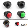 Areyourshop Push Button Switch 12Mm On/Off Self-Locking Industrial Grade Waterproof 5A 250Vac / 8A 1