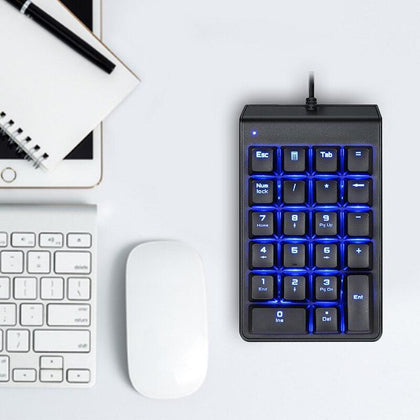 Motospeed OUTEMU Red Switch Mechanical Numeric Keypad USB Mini Numpad for Laptop Numerical Key Pad Wired LED Backlit Keyboard   