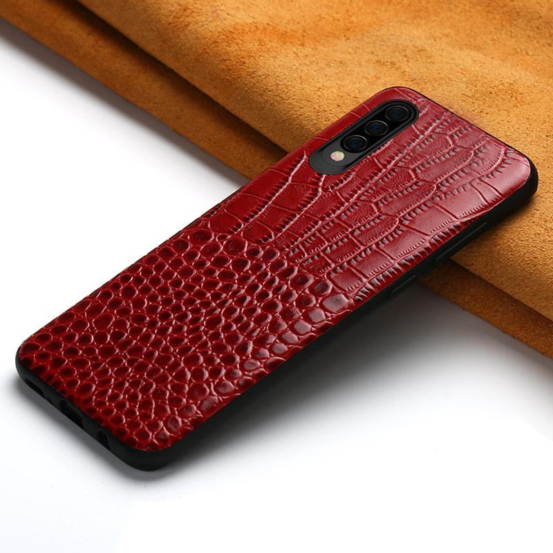 Genuine Leather Mobile Phone Case For Samsung Galaxy A50 A70 S10 S7 S8 S9 Plus A8 A7 2018 Luxury 360 Full Protective Back Cover