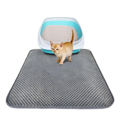 Anti Slip Cat Litter Mats Durable Waterproof Bottom Lightweight Easy Clean Pet Supplies Double Layer Elastic EVA Cat Mat