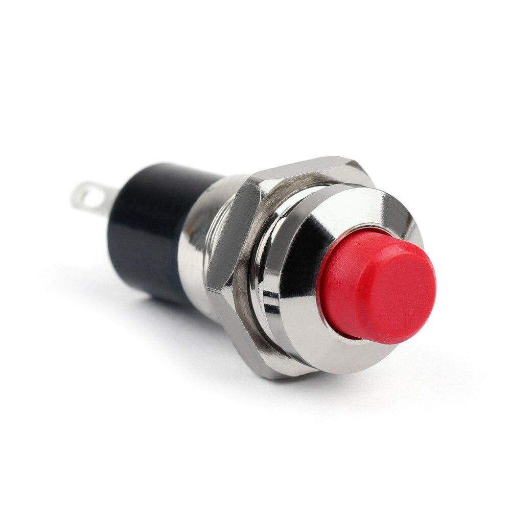 Areyourshop Mini Push Button Spst Momentary N/O Off-On Switch 2 Pin 10Mm Dc 24V/0.5A For Car/Boat 1/