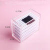 False Eyelashes Storage Box 5 Layers Acrylic Pallet Lash Holder For Eyelash Extension Individual Lash Volume Display Stand Tools (Transprent)
