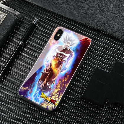 Goku Ultra Instinct dragon ball Tempered Glass Soft Silicone Phone Case Shell Cover For Apple iPhone 6 6s 7 8 Plus X XR XS MAX