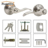 Probrico Keyed Alike Door Lock Stainless Steel Security Safe Brushed Nickel Door Handle Knob Entrance Locker Dl12061Snet