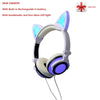 Yijee Cat Ear Headphones With Led Flashing Glowing Light Headset Gaming Earphones For Pc Computer And Mobile Phone