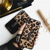 Luxury Phone Case For Iphone X Xs Max Xr Brown Stitching Leopard Print Coque Hidden Bracket Ring For Iphone 6S 6 7 8 Plus Cover