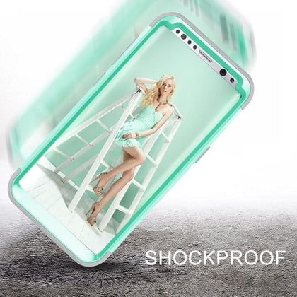 Shockproof Phone Case For Samsung Galaxy S8 S9 S10Plus Note8 Durable PC+TPU 3 Layer Hybrid Anti-Knock Full Body Protective Cover