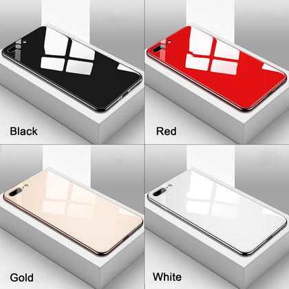 AKBKTII for iPhone xr Case luxury Plating Edge glass Case for iPhone 7 case 6 8 plus Back Tempered Glass for iPhone XS MAX Cover