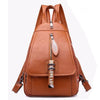 Female Backpack Designer High Quality Leather Women Bag Fashion School Bags Girl Red Bagpack Tassel Multifunction Bag Waterproof