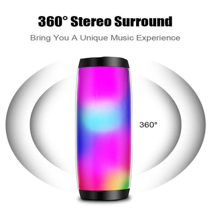 Wireless Bluetooth Speaker Portable Column Outdoor Speaker 10W Subwoofer Sound Bar with Mic Support FM Radio TF USB Music Player