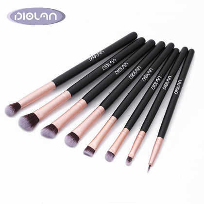 DIOLAN 8PCS Eyeshadow Brush Eyebrow Full Professional Makeup Brush Set Beauty Cosmetics Kits Eyelash brochas maquillaje